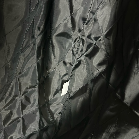 Veranesi Leather Double Breasted Quilted Lining Heavy Winter Black Coat - Picture 9 of 11